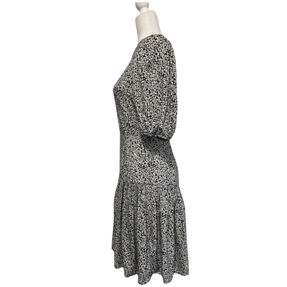 Free People Short Sleeve Tear Drop Back Black & White Dress - Size Small - Picture 5 of 15